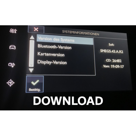 Mise à jour du firmware Peugeot - Citroën Smeg 5.43.A.R2